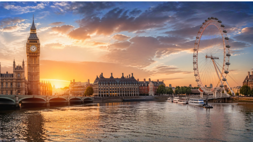 Skyline de Londres ao entardecer
